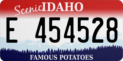 ID license plate E454528