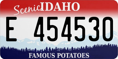 ID license plate E454530