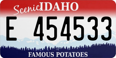 ID license plate E454533