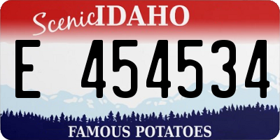 ID license plate E454534