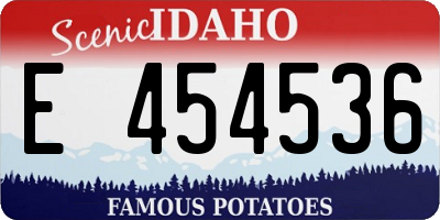 ID license plate E454536