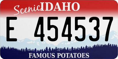 ID license plate E454537