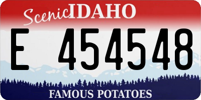 ID license plate E454548