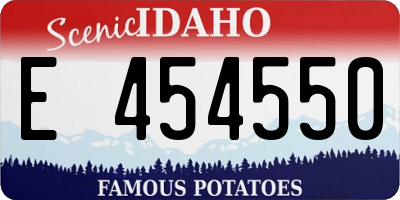 ID license plate E454550
