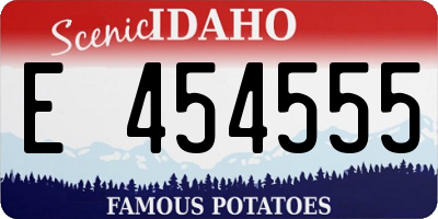 ID license plate E454555