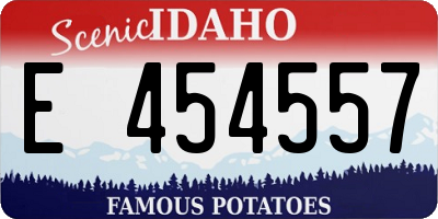 ID license plate E454557