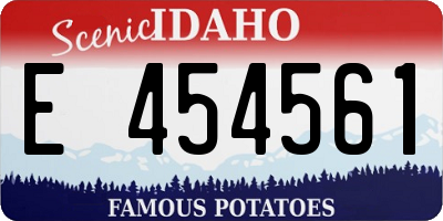 ID license plate E454561