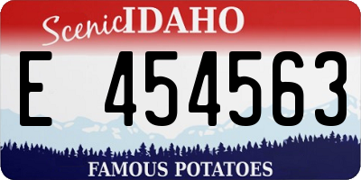 ID license plate E454563
