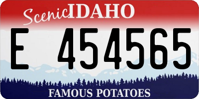 ID license plate E454565