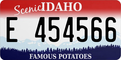 ID license plate E454566