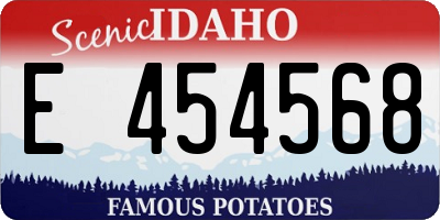 ID license plate E454568
