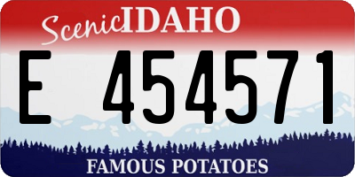 ID license plate E454571