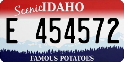 ID license plate E454572