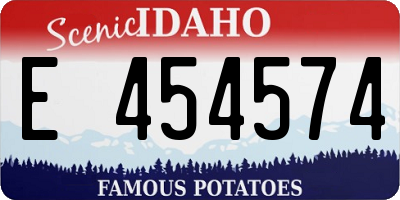 ID license plate E454574
