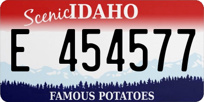 ID license plate E454577