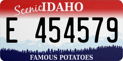 ID license plate E454579
