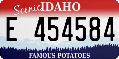 ID license plate E454584