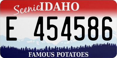 ID license plate E454586