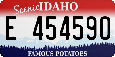 ID license plate E454590