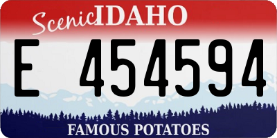 ID license plate E454594
