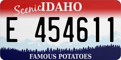 ID license plate E454611