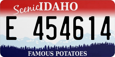 ID license plate E454614