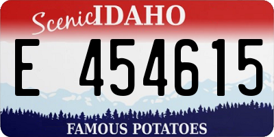 ID license plate E454615