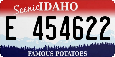 ID license plate E454622