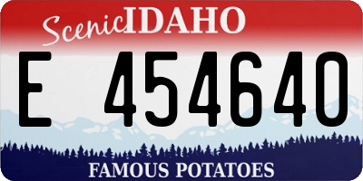 ID license plate E454640