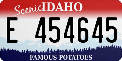 ID license plate E454645