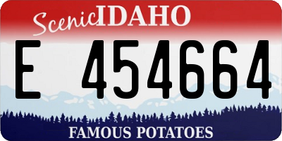 ID license plate E454664