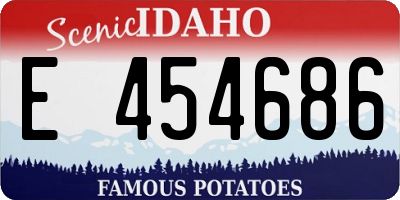 ID license plate E454686