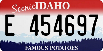 ID license plate E454697