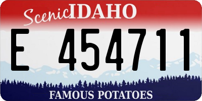 ID license plate E454711