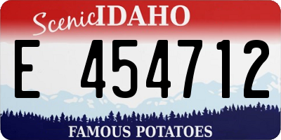 ID license plate E454712