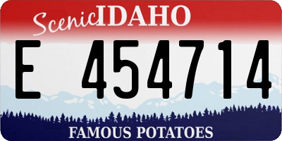 ID license plate E454714