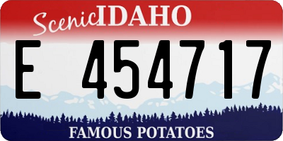ID license plate E454717