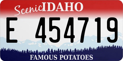 ID license plate E454719