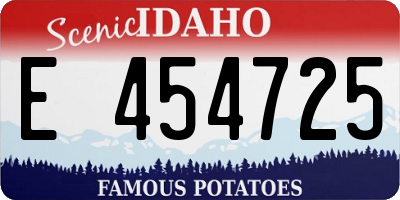 ID license plate E454725