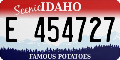 ID license plate E454727