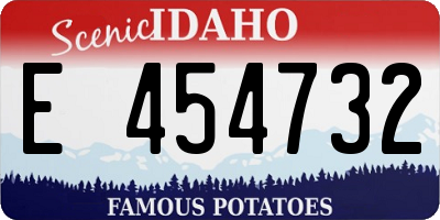 ID license plate E454732