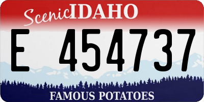 ID license plate E454737