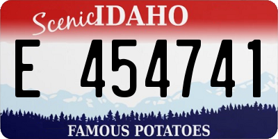 ID license plate E454741