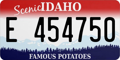ID license plate E454750