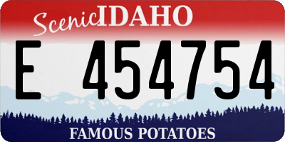 ID license plate E454754