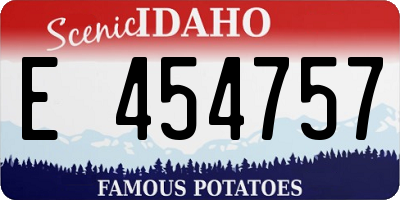 ID license plate E454757