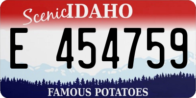 ID license plate E454759