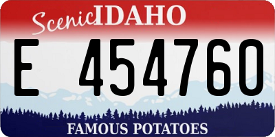 ID license plate E454760