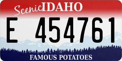 ID license plate E454761