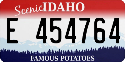 ID license plate E454764